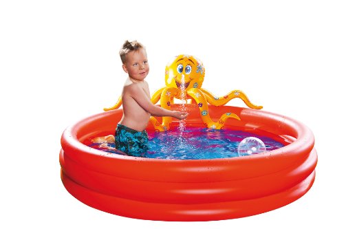 Wehncke 12385 Planschbecken Krake mit Sprühfunktion, Durchmesser 150 cm