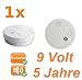 Produktbild 1x Rauchwarnmelder DIN EN 14604 inkl. Batterien | Rauchmelder | Feuermelder | Brandmelder