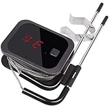 Inkbird Bluetooth 4.0 Grill IBT-2X Grill BBQ Kochthermometer Küche Fleischthermometer mit Temperaturalarm, Schwarz(IBT-2X+2 S