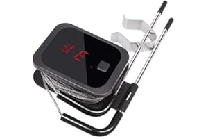 Inkbird BBQ Thermomètre Barbecue sans fil Bluetooth Thermomètre à viande Minuteur + Acier inoxydable Capteur de température pour barbecue, four, Fumoir