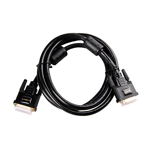 Acxeon DVI zu DVI Kabel 2M STANDARD, Dual Link 24 + 1 Full Pin OD7.8MM echtem vergoldet 3U“ OFC, Neue HDTV Auflösungen bis zu 4K, 3D, 3840×2160, 2x Ferritkern – Pro Series - 4