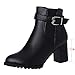 Produktbild WWricotta Damen Stiefeletten Chelsea Boots mit Blockabsatz Profilsohle Flandell Kurzschaft Stiefel Freizeitschuhe High Heels Martin Stiefel Ankle Boots