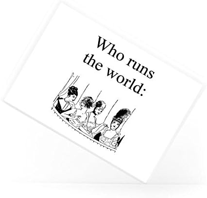 Who Runs The World Feminist Quote Movement Meme Ceramic Fridge Magnet