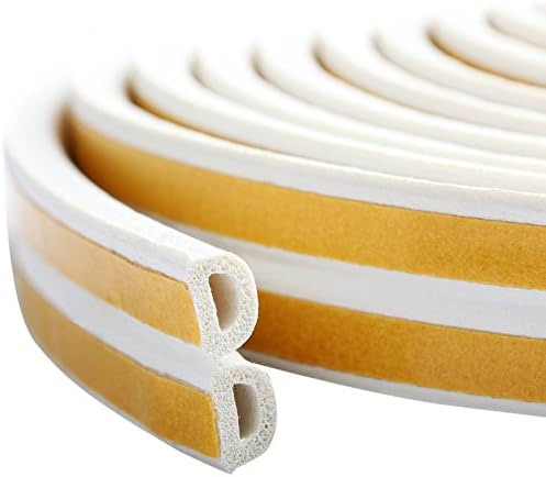 Indoor Weather Stripping,Window Seal Strip For Doors And Windows Soundproofing Weatherstrip Gap Blocker Epdm D Type 16Ft(5M)White