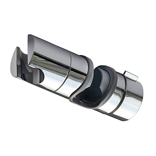 moinkerin Duschkopf Schieber, Handbrause Halterung, Duschkopf Gleiter Halter, verstellbar Stangengleiter Duschstange verchromt, Brausekopf Brausehalter für Wandstange 20-25mm grau