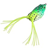 TENGGO Pesca Señuelo Suave Rana Cebos Rana Cuerpo Hueco Suave Cebo Pesca Tackle