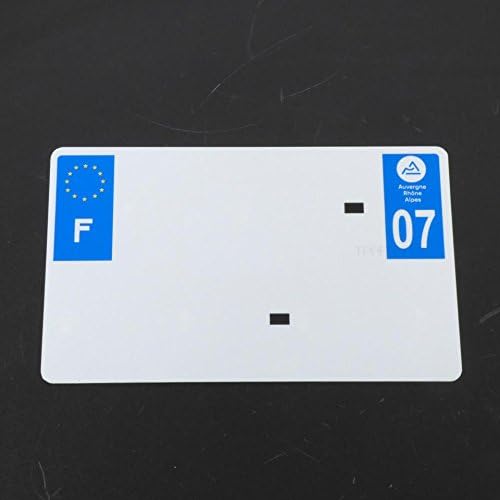 Registration Plate 210x130 mm 07 Aluminium Base White Motorcycle Motorbike Scooter Quad