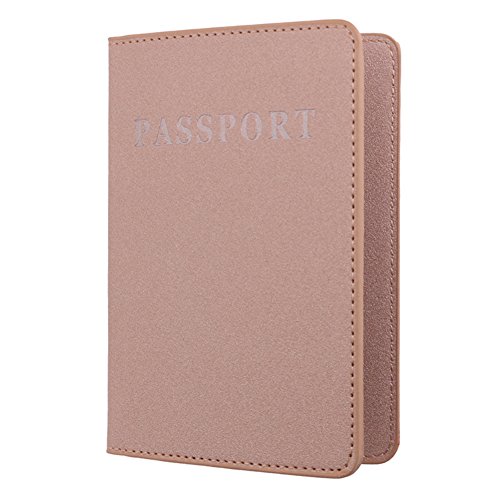 Convenient and Practical Solid Color Faux Leather Travel  Passport  Holder  Cover  ID Card Ticket Pouch Bag