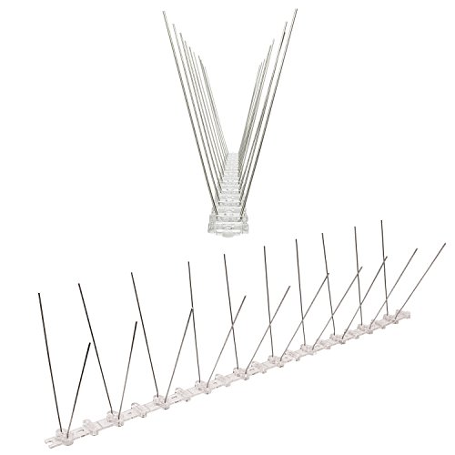 5 Meter Taubenspikes 2-reihig auf Polycarbonat – hochwertige Lösung für Vogelabwehr Taubenabwehr Spikes - 2