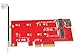 Produktbild WBTUO lm-412 N Desktop PCI-E x4 zu Schlüssel B: m.2 (NGFF) SSD + Schlüssel M: NGFF (m.2) SSD Adapter Riser – Rot