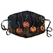Produktbild Fashion Outdoor Mouth Mask with Design, Reusable Half Face Mask Anti-dust Mask, Womens Fashion Mouth Face Mask Halloween Pumpkin On The Wooden Door.jpg