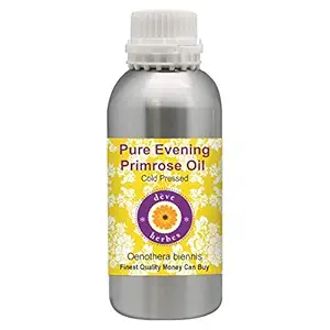 Deve Herbes Pure Evening Primrose Oil (Oenothera Biennis) 100% Natural Therapeutic Grade Cold Pressed for Personal Care, 630 ml