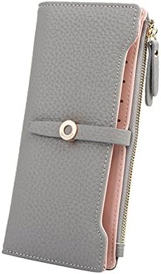 DUDINI Korean Style Wallet Slim Solid Color String Hasp Long Section Ladies Purse PU Leather Simple Wild Tassel Card Holder
