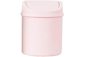 Dubbulon 1/3 Pezzi Pattumiera da Tavolo - Cestino da Scrivania con Coperchio | Pattumiera Piccola Portatile | Cestino per Rifiuti da Tavolo in Plastica | per Vanità del Bagno, Scrivania, da Tavolo