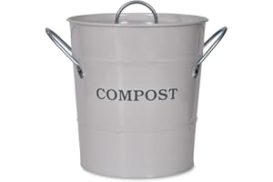 3.5L Compost Bucket by Garden Trading | Crafted in Powder Coated Steel | H22 X W25 X D20cm