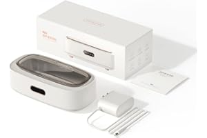 BLASKOR Mini electrónica portátil para uso doméstico de alta frecuencia Ultrasonic Cleaner Cleaner Machine for Jewelry Ringer Retainer Eyeglass Watches Ultrasonic Jewelry Cleaner