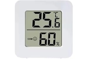 GÉNÉRIQUE Hygromètre Numérique et Thermomètre Intérieur Digital à Haute Précision – Moniteur Température et Humidité avec Indicateur de Confort – Pour Bureau, Chambre de Bébé, Domicile et Reptiles