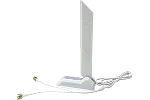 Gintai WLAN Antenna PC WiFi 6E Tri-band - 2,4 GHz/5GHz/6GHz, WiFi 6E Antenne per ASUS PCs Routers, Computer,Periferiche Gaming 2,4 g/5,8 g/7 g WLAN Amplifiers Magnetic Base Folding (Bianco)