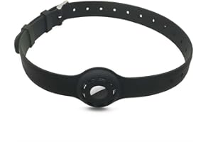 SJBAUTYO Collare per gatti AirTag,Custodia protettiva per animali domestici per Apple Airtag, Collare per gatti compatibile con Apple AirTag, collare per accessori gatto di localizzazione (Nero)