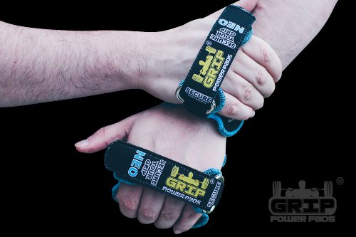 Beste Lifting Grips von Grip Leistung Pads® NEO | Die Alternative zu Gym Handschuhe | Trainingshandschuhe No -Slip gepolsterte Handschuhe Bodybuilding | Männer Workout Grip Pad Neopren gepolstert Hebekissen. - 3