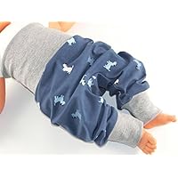 Lange Pumphose Größe 74/80 Baby Hose Mitwachshose Motiv: Hund