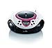 Price comparison product image Lenco SCD-38 CD Boombox with MP3/USB Playback and FM Radio - Pink