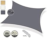 Wasserdichtes Sonnensegel aus wasserfestem Polyester (160g / ㎡ PES polyester), Feuchtigkeit / Schimmel / Flecken, seine Verwendung bei starkem Regen wird nicht empfohlen.