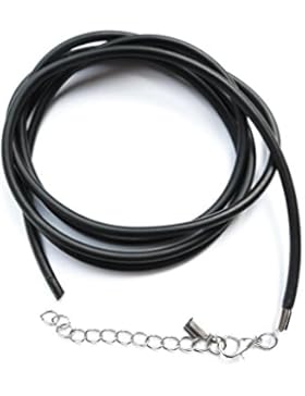 Gummi-Silikonband ca 3mm Durchmesser zum basteln und selbstkürzen, GBR 004, mit einem Metall-Karabinerverschluß...