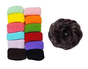 Foreign Holics Multicolour Hair Rubber Band with Juda Hair Extension for Women