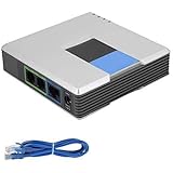 Tonysa 2 Ports PAP2T-NA PAP2T VoIP Gateway,Internet Phone Adapter SIP RJ45 Cable for Linksys (UK)