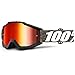 Produktbild 100% Motocross Brille Crossbrille Accuri Krick Schwarz Klar Rot Verspiegelt Quad Atv Mx Sx Offroad Mtb (Verspiegelt)