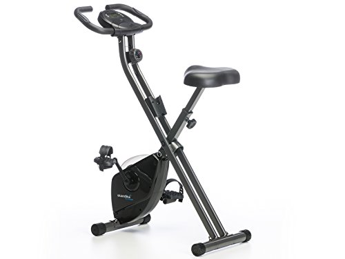 skandika Foldaway X-1000 Fitnessbike Heimtrainer klappbar mit Handpuls-Sensoren, 8-stufiger Magnetwiderstand, LCD Display ohne Rückenlehne - 2