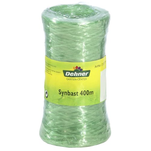 Dehner Synbast Spule, synthetisches Bastband zur Befestigung von Sträuchern, Tomaten etc., 2 x 400 m (800 m) - 3