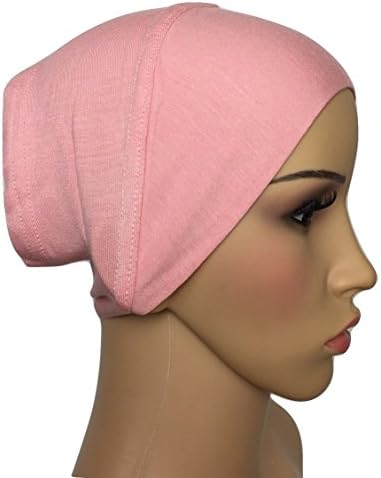 Underscarf Hijab cap bandana stretchy jersey material (Pastel pink)