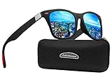 gafas espejo hombre Gafas de sol perfectas están hechos de materiales de primera clase para garantizar que sean duraderos,Ligero y polarizado. Bloquea el 99% de los rayos UVA y UVB dañinos y la luz fuerte. Protege tus ojos perfectamente.