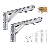 ¿Qué puedes obtener? - Viene con un par de soportes en L, 12 tornillos de expansión (cada longitud: 6 cm) para una fijación robusta, 8 tornillos pequeños para fijar tableros de madera. Para tu comodidad, ofrecemos un par de ganchos en S de 7,6 cm para ayudarte a colgar plantas en maceta