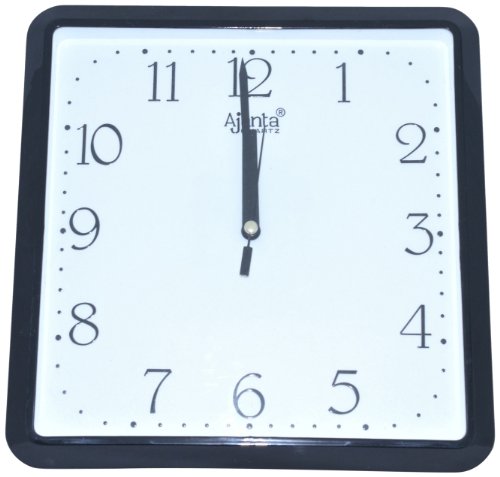 Ajanta Simple Clock (Black, 907)