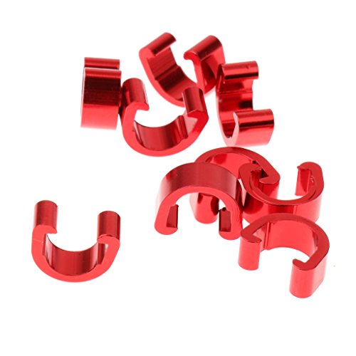 10 x Aluminium C-Clip Fahrrad Zugbefestigung Klammer Bremsleitungsbefestigung Rahmen - 3