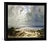 Produktbild Gerahmtes Bild von Carl Morgenstern Dune by Hegoland, Tranquil Sea, Kunstdruck im hochwertigen handgefertigten Bilder-Rahmen, 40x30 cm, Schwarz matt