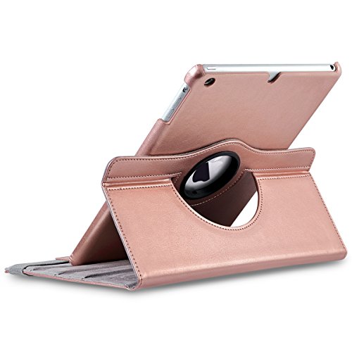 iPad Air Hülle, ULAK 360 Grad Rotierend Stand Smart Cover Case Schutzhülle Tasche Etui mit Auto Schlaf / Wach Funktion für Apple iPad Air/iPad 5th 2013 (Rosé Gold) - 6