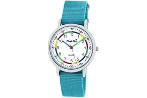 Pacific Time Kinder Armbanduhr Mädchen Jungen Kinderuhr Lernuhr Textil Armband analog Quarz Uhr