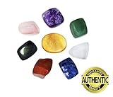 Chakra Stones Healing Crystals Set of 8, For Crystal Healing Meditation, Reiki or As Worry Stones or Palm Stones Thumb Stones and Crystal Therapy