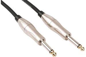 HQ-Power Kabel łat, 2 x 6,35 mm Jack, mężczyzna, mono, 2 m, idealny do transmisji audio.