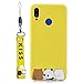 Produktbild Everainy Kompatibel für Huawei Nova 3i Silikon Hülle Matt Ultradünn Hüllen mit Schlüsselband Handyhülle Gummi für Huawei Nova 3i Stoßfest TPU Gel Stoßstange Cover (Bär)