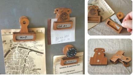 Decole 3 Designs of Decole Cinq Cafe Magnet Clip Tag