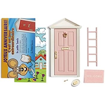 Porte Magique Souris Pérez Myfuturshop - Boîte à Dent Avec Échelle Et Certificats - Cadeau Enfant Version Française - Rose