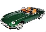 Größe ca 25 cm Jaguar E-type 1971 Cabrio GrÜn Oldtimer 1/18 Yatming Modellauto Modell Auto