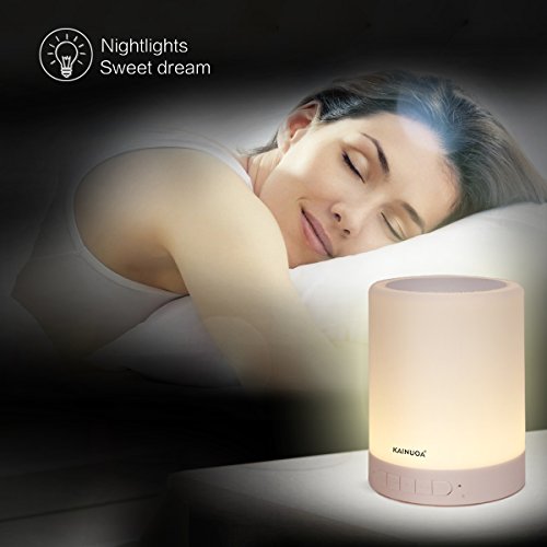Kainuoa® LED Tischleuchte mit Wireless Bluetooth Lautsprecher Touch Lampe Nachtlicht Dimmbare Bunte Nachtischlampe Dekoleuchte in Farbwechsel für Kinderzimmer Schlafzimmer - 2