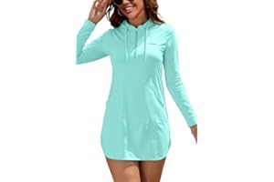 SHEKINI Maillot de Bain Rashguard Femme Anti-UV à Manches Longues Surfwear Front Half Zip avec Poches Surf Shirt Rash Guard pour Natation Plage