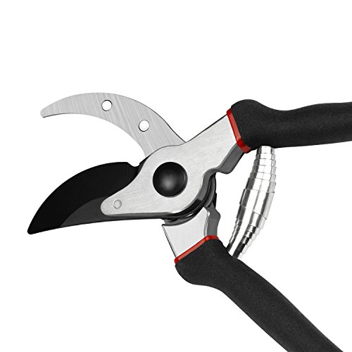 SHINE HAI Gartenschere Astschere Rebschere Baumschere, Profi Bypass Pruner, SK5 Carbon Stahlklingen für präzise Schnitte, leicht und Komfort, ideal für Scheren Zweige z.b. Bäume, Pflanzen und Früchte - 4